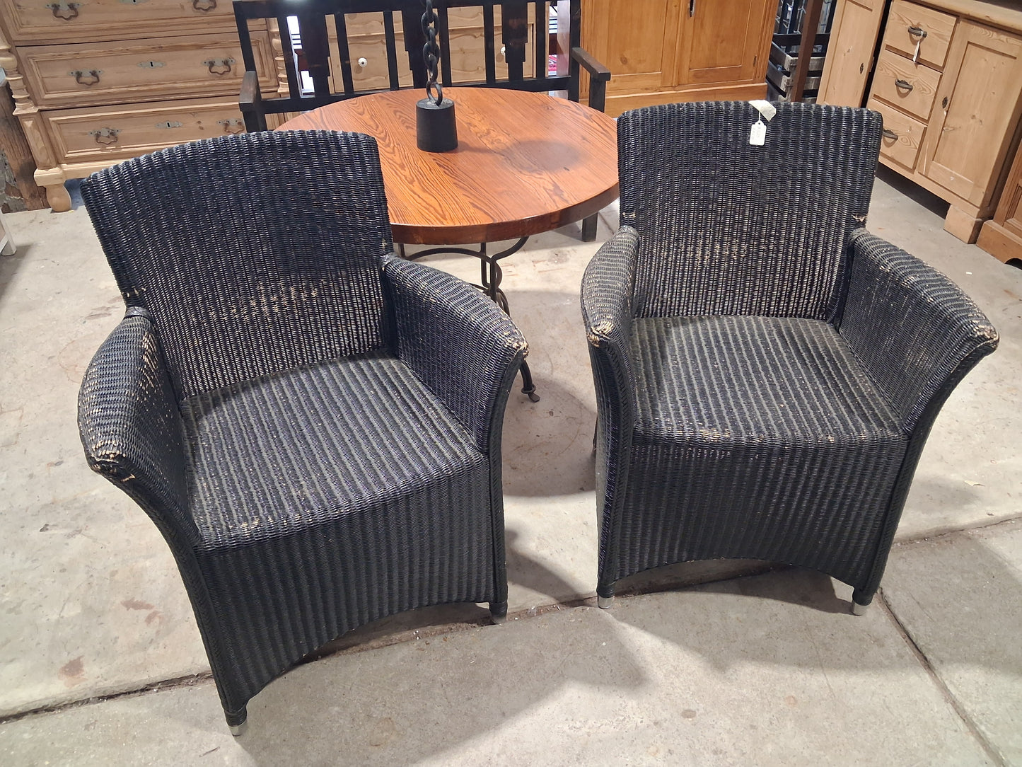 Black Lloyd loom armchair