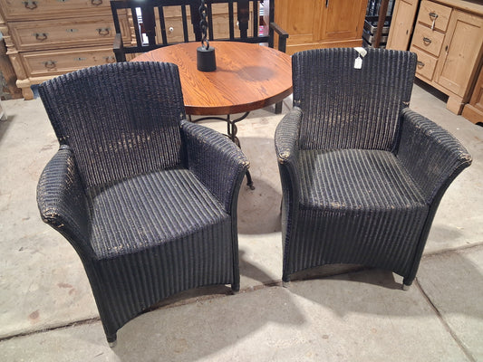 Black Lloyd loom armchair