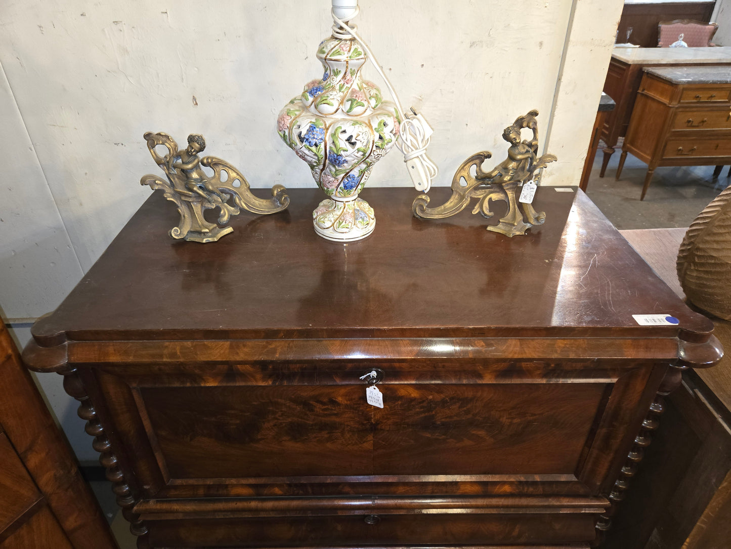 1880s German Mahogany Desk