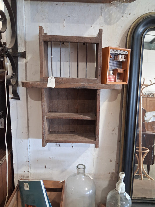 Antique wooden kitchen shelf