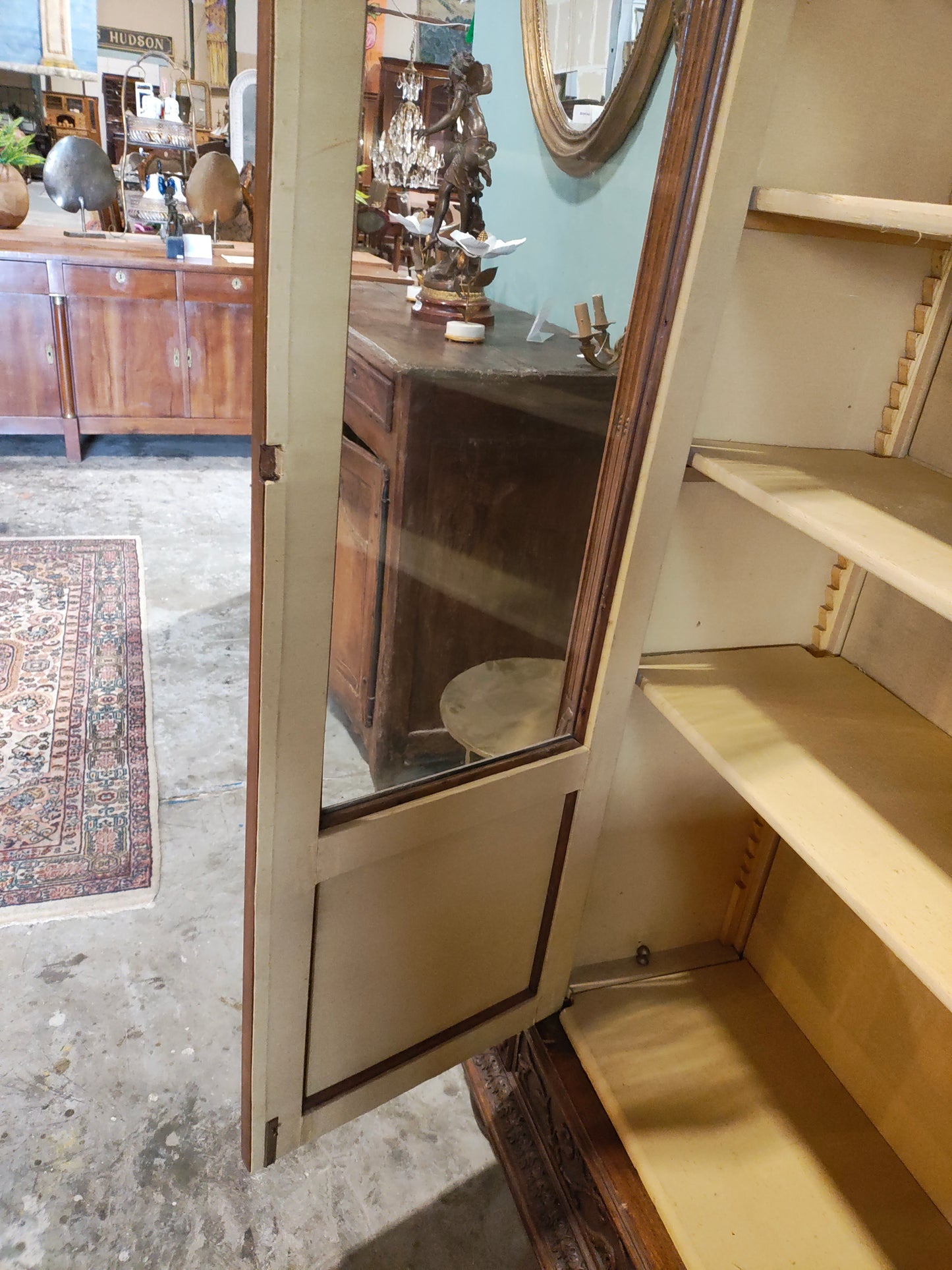 French Renaissance Revival Carved Display Cabinet