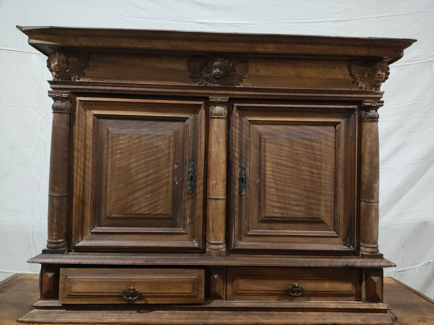 18th Century French Provincial Walnut Buffet à Deux Corps