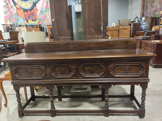 Early 20th Century Jacobean Revival Oak Server Console