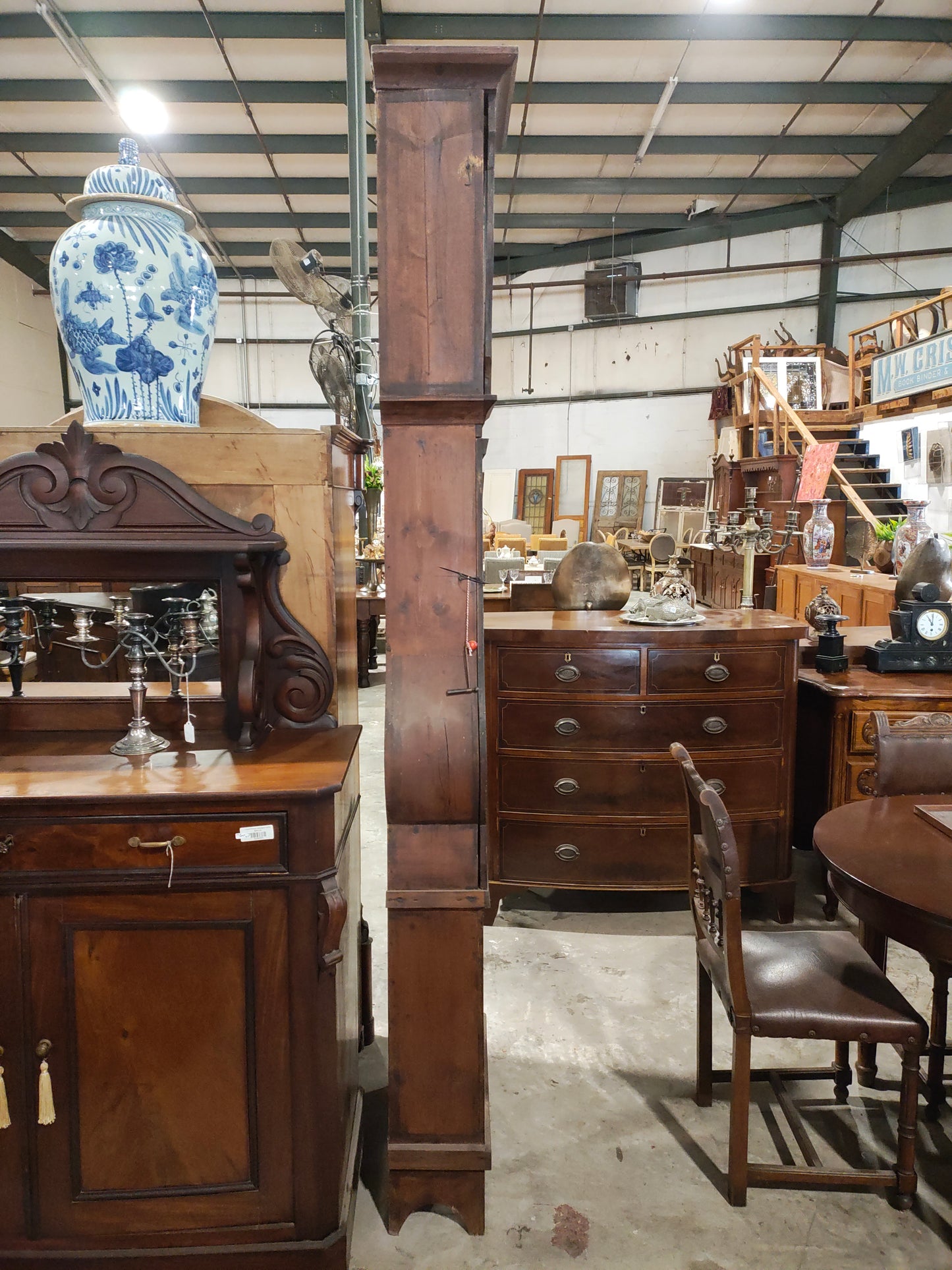 Dutch Painted Grandfather Clock