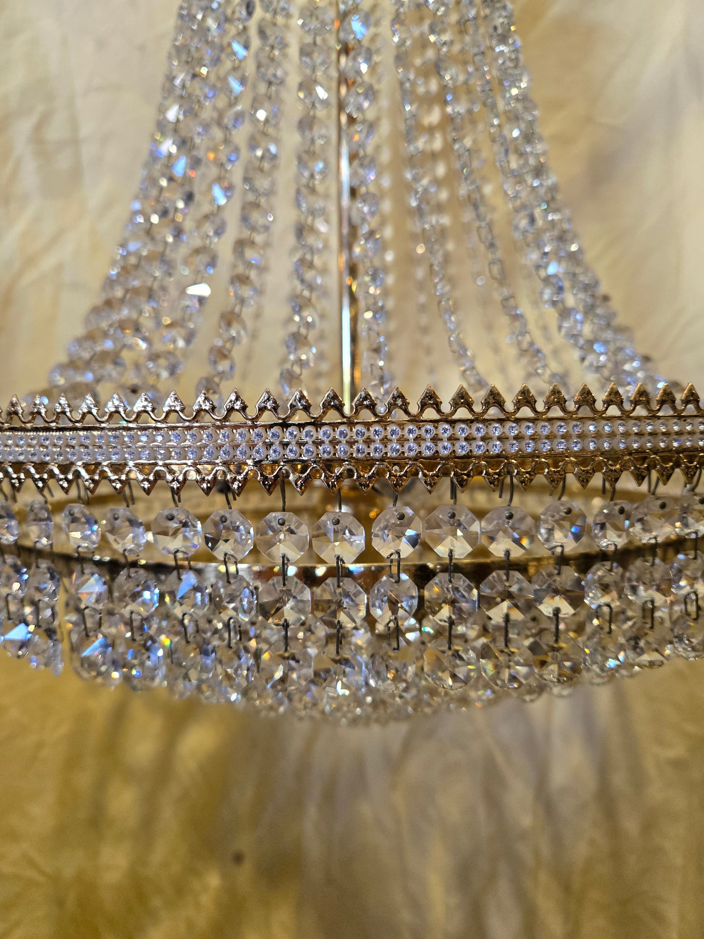 Vintage Empire basket chandelier