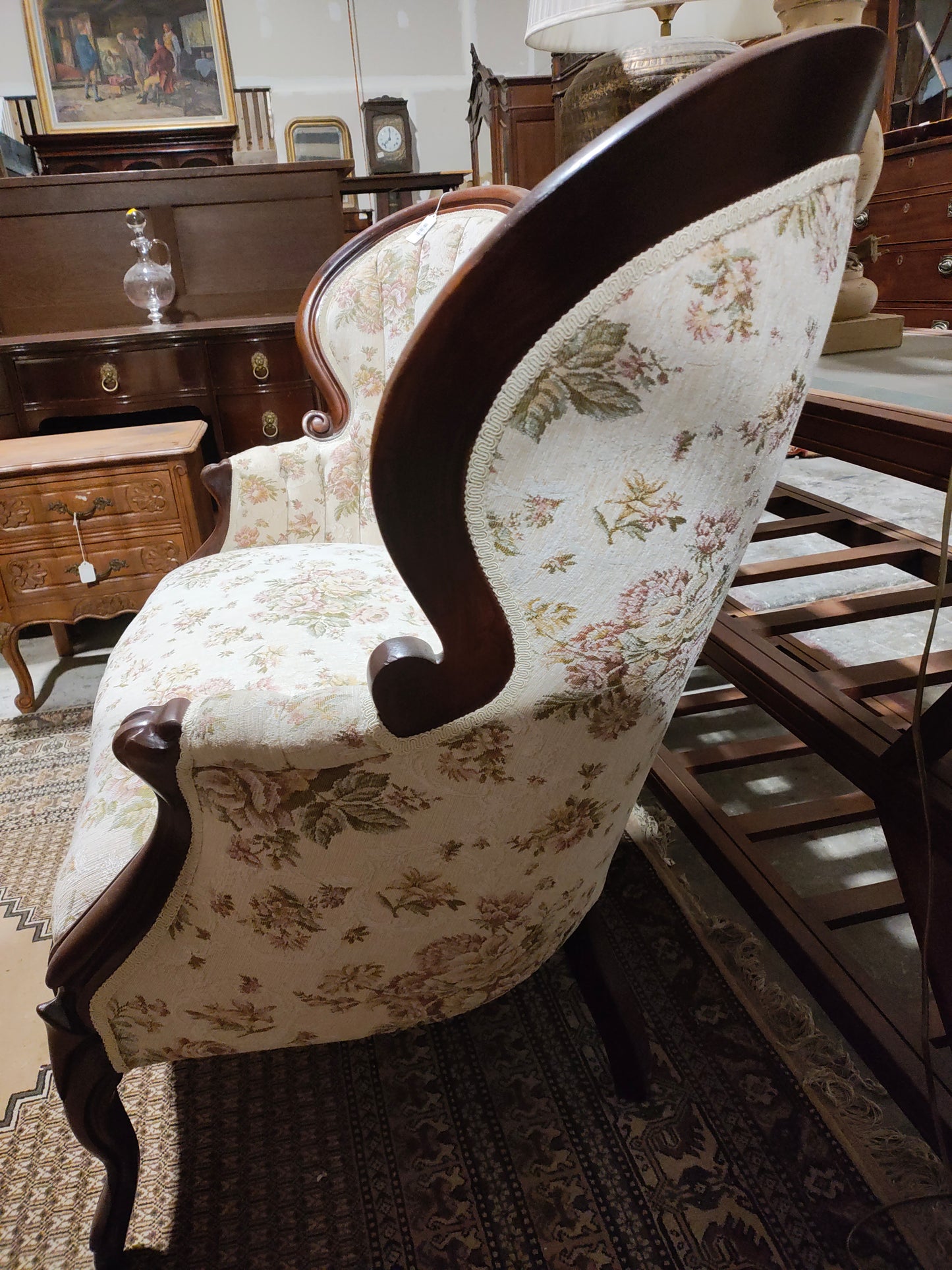 Mid 1800s Victorian style love seat