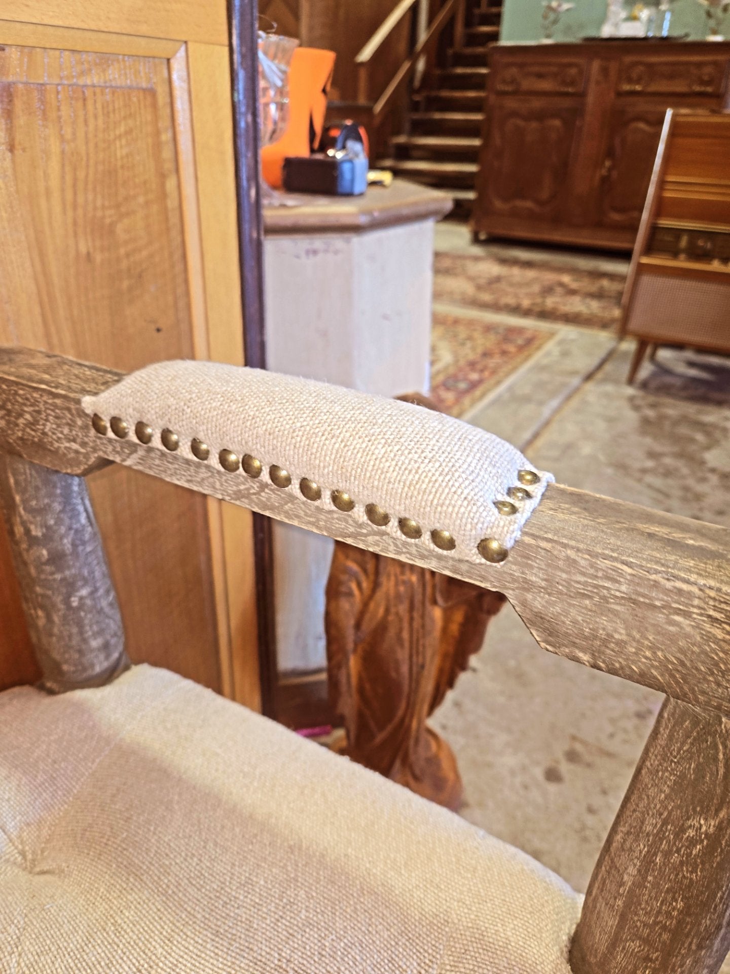 French Upholstered Bench