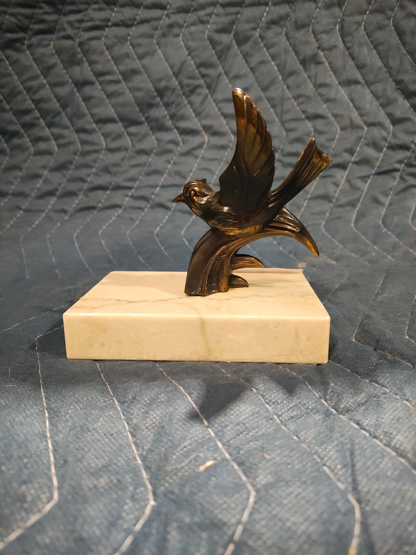 Pair of French Art Deco Chrome Bird Bookends, c. 1935