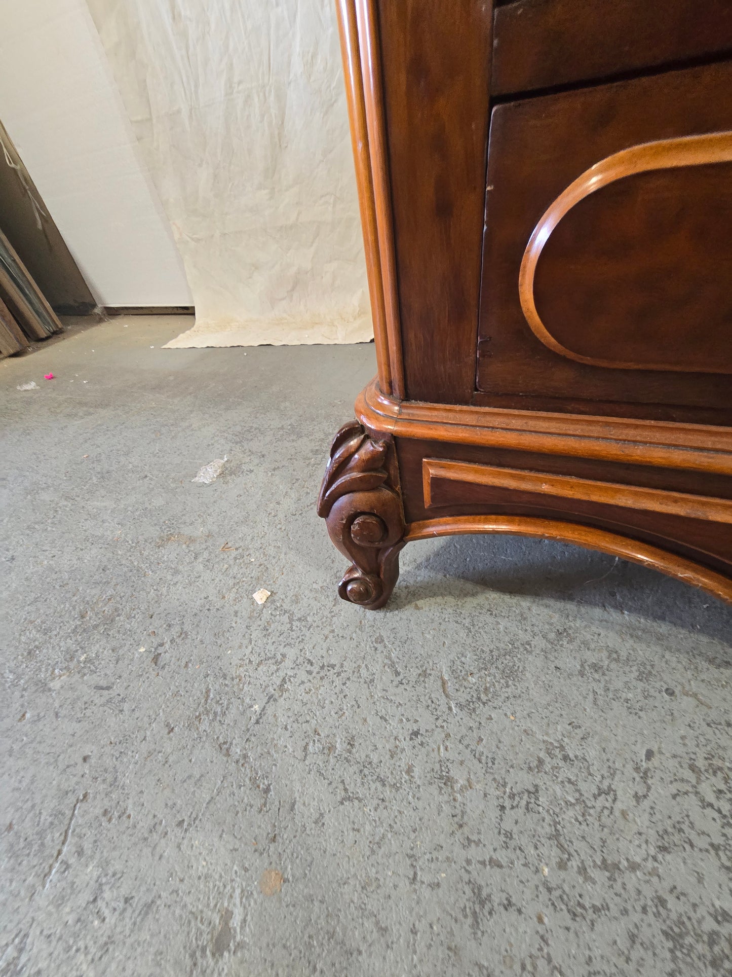 Late 1800s LXV Commode with Black Marble
