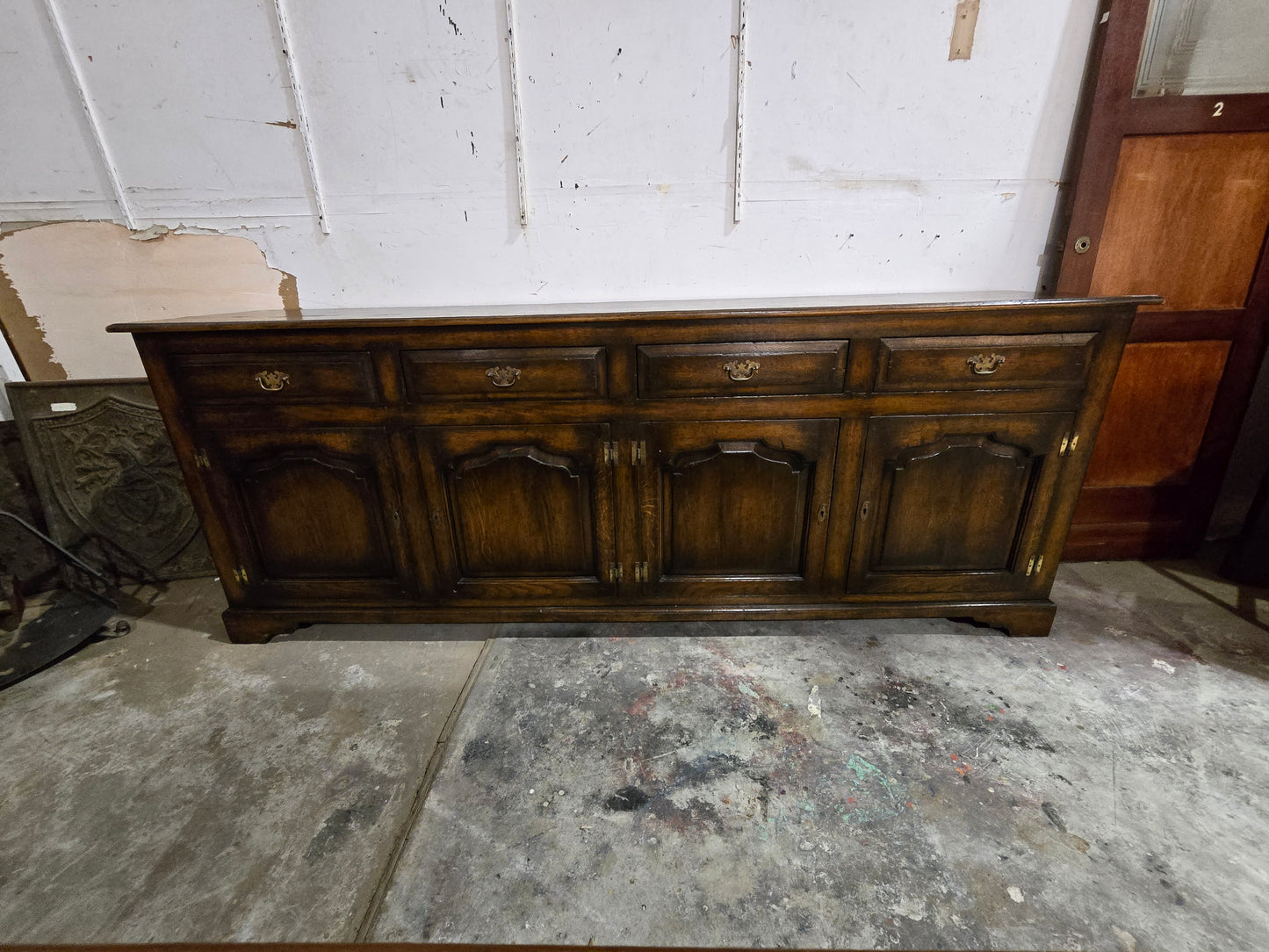 Early century Louis XV oak sideboard