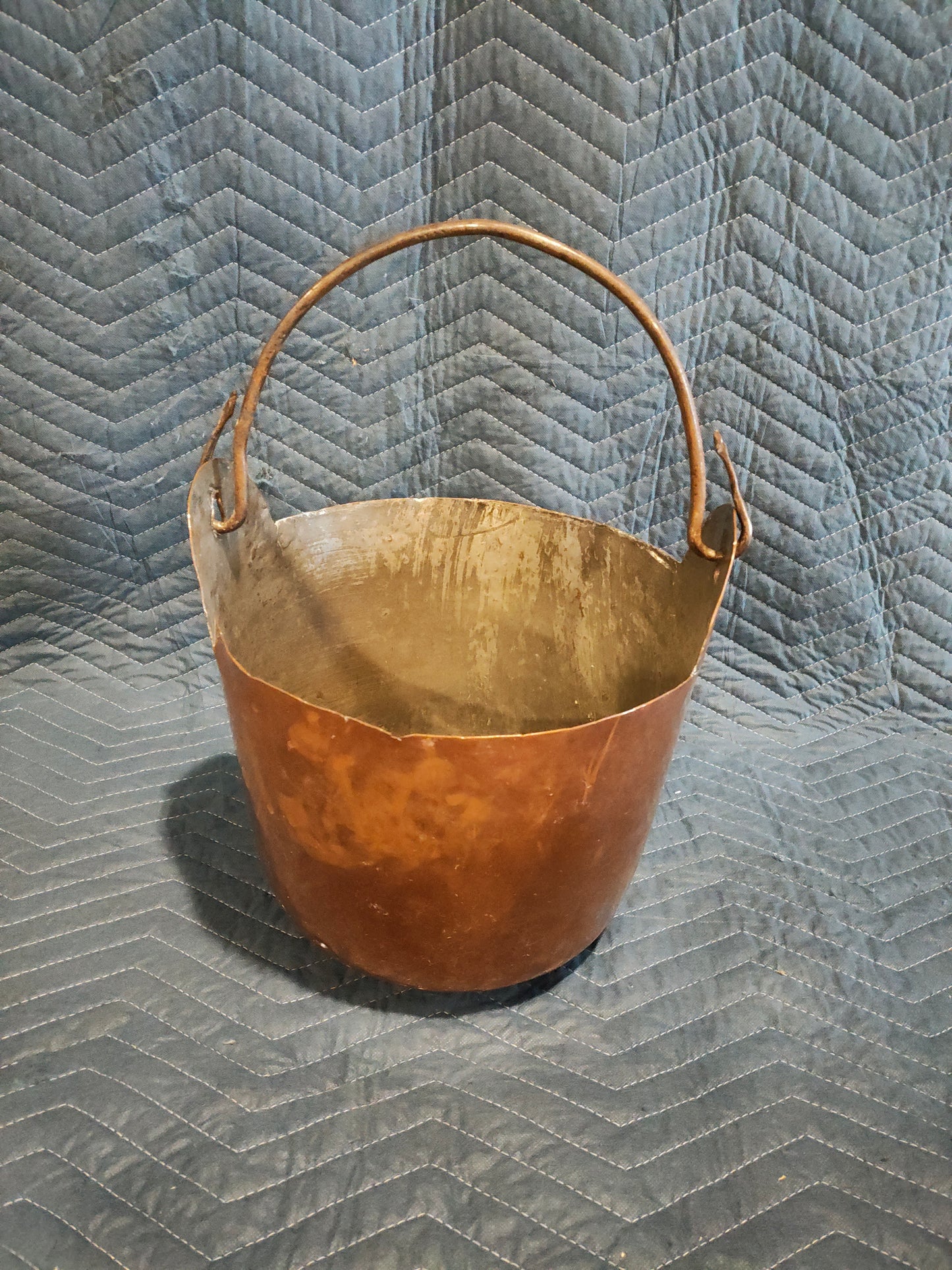 Pair of Early 19th Century French Hand-Hammered Copper Jam Pots