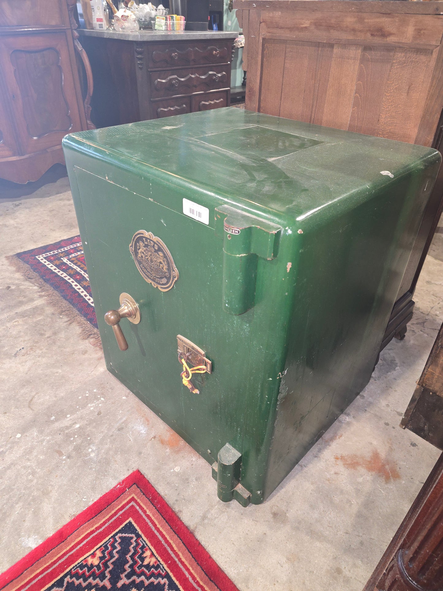 Dutch Green Painted Safe
