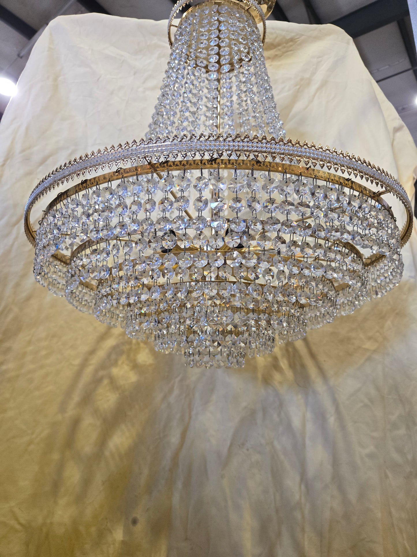 Vintage Empire basket chandelier
