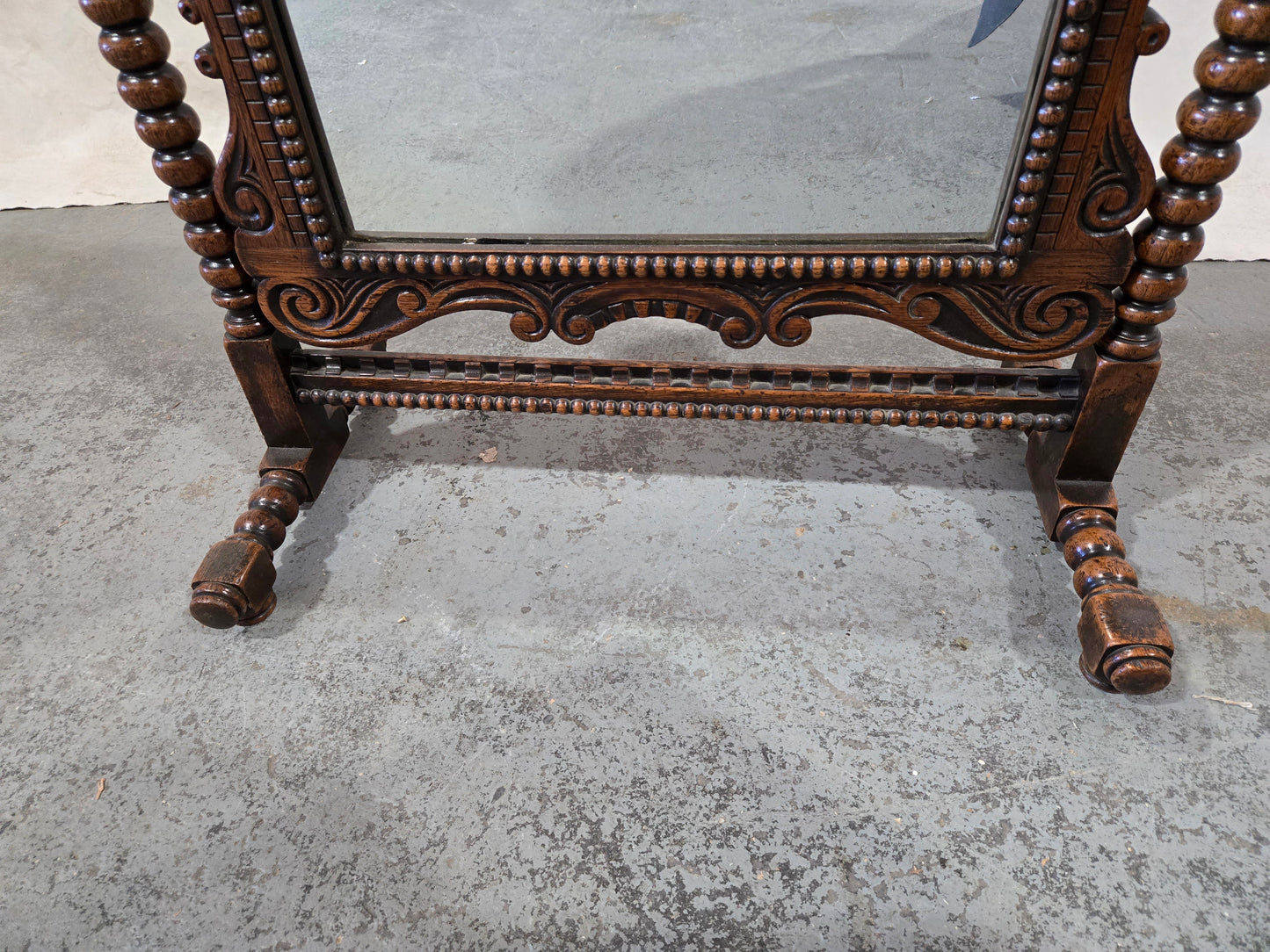 Early Century Louis XV Oak Mirror