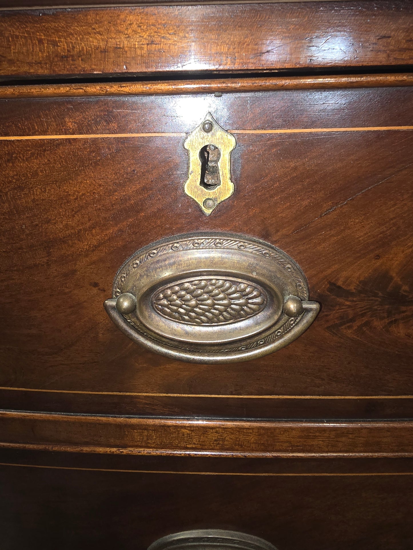 Late 1800s English Inlaid Dresser