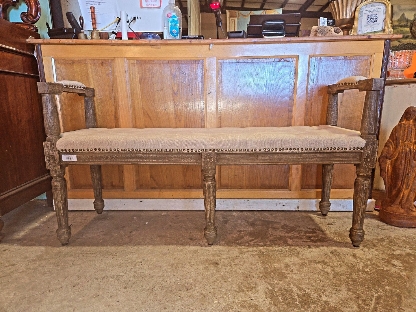 French Upholstered Bench