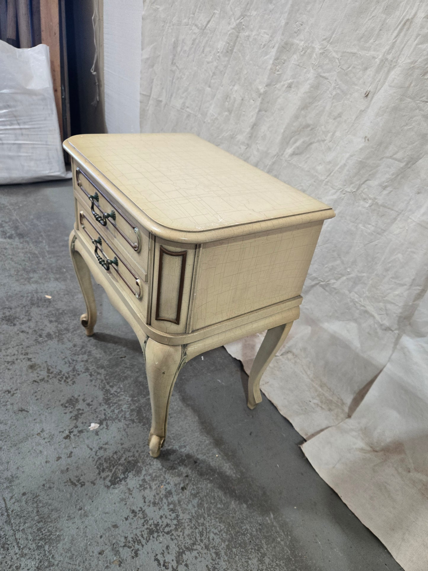 Mid Century Louis XV Nightstand Pair