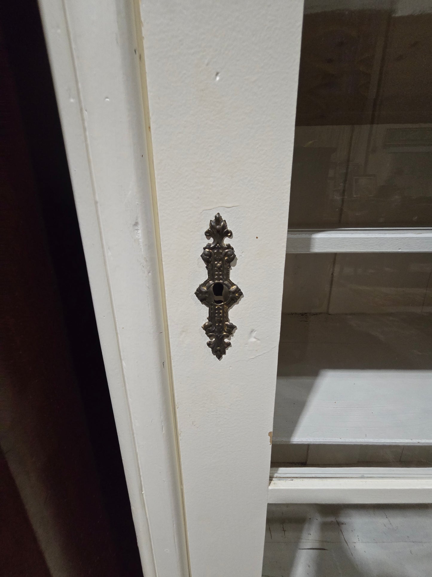 German Painted Display Cabinet