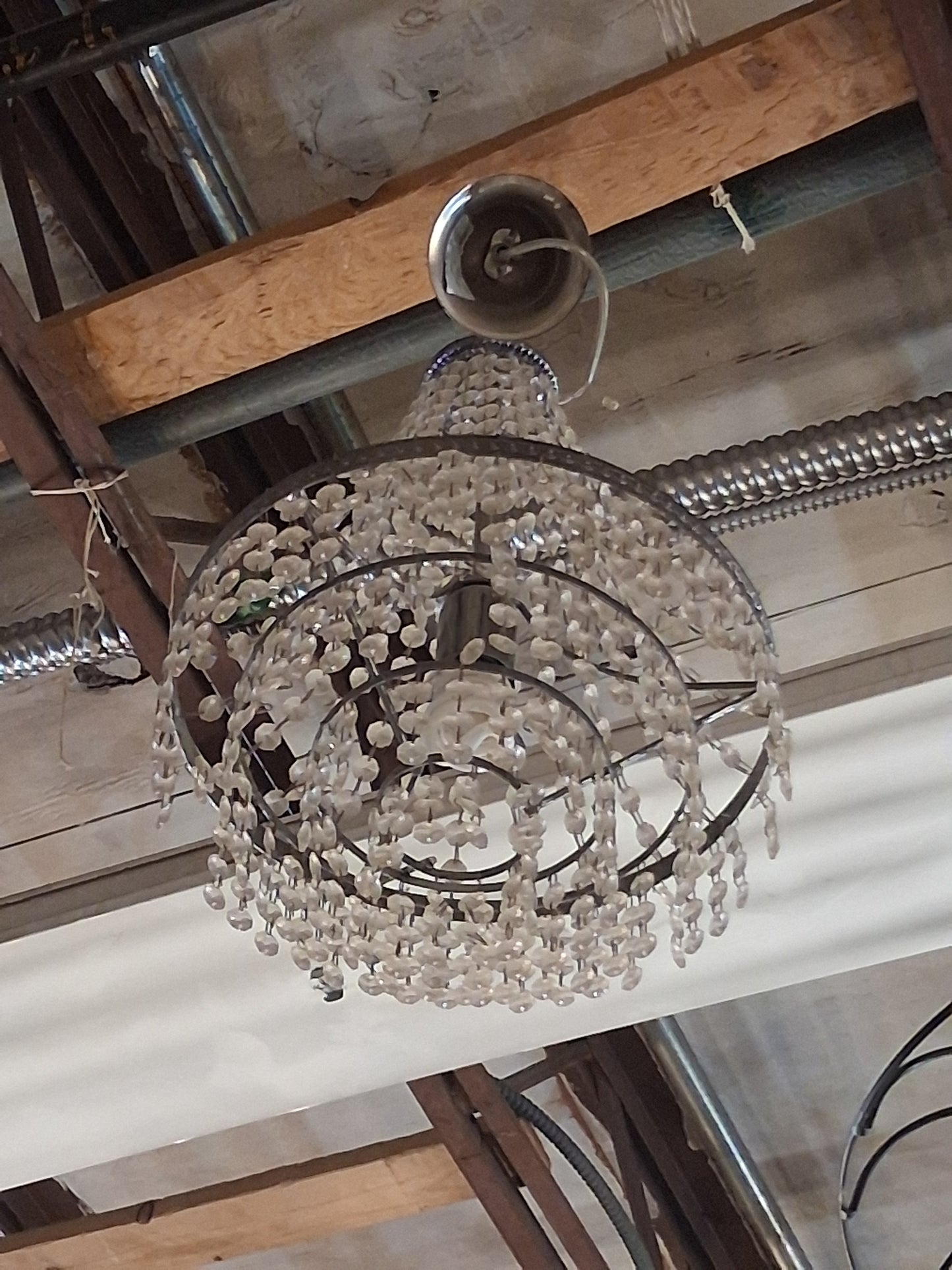 Capiz shell waterfall chandelier
