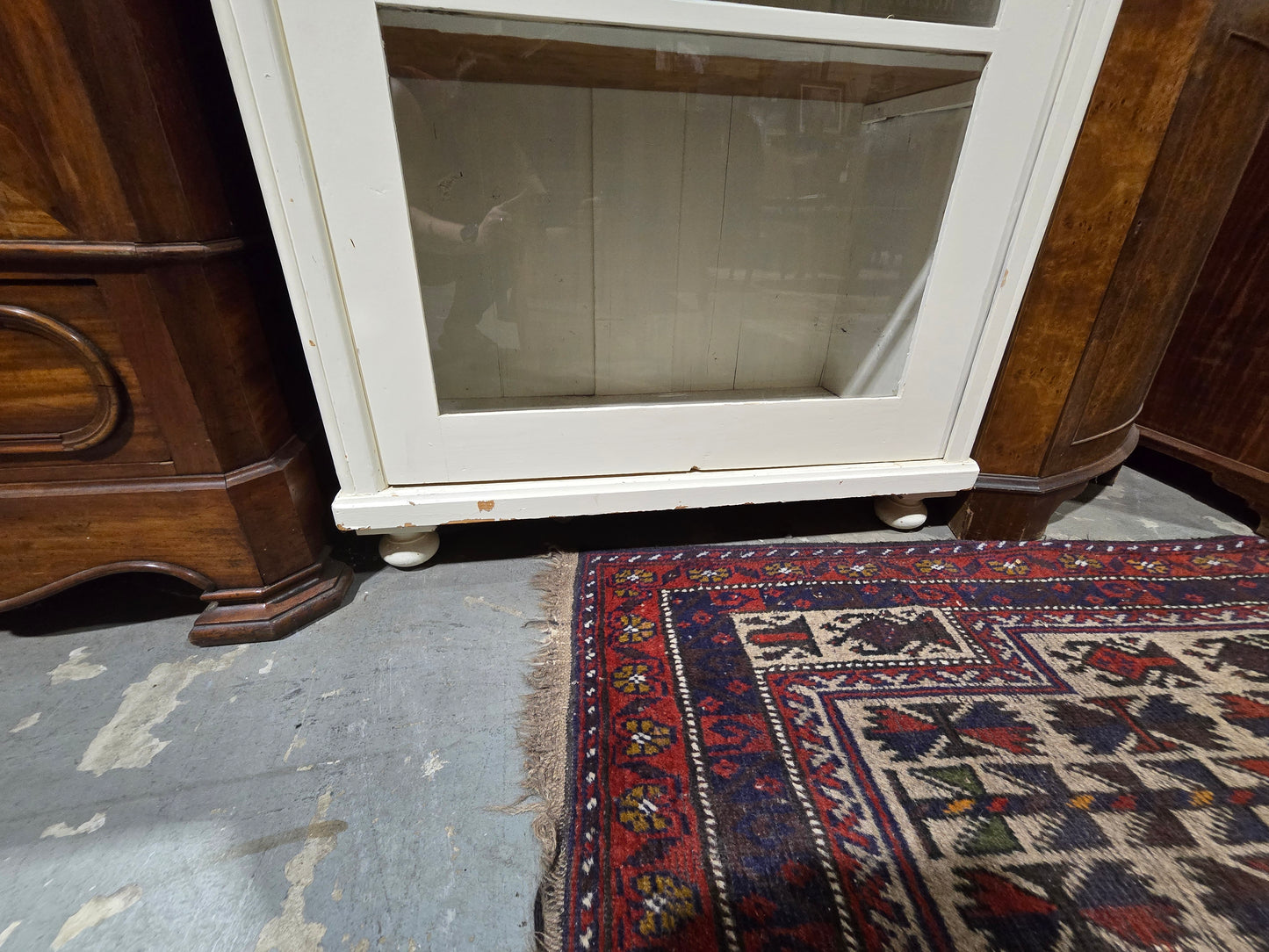German Painted Display Cabinet