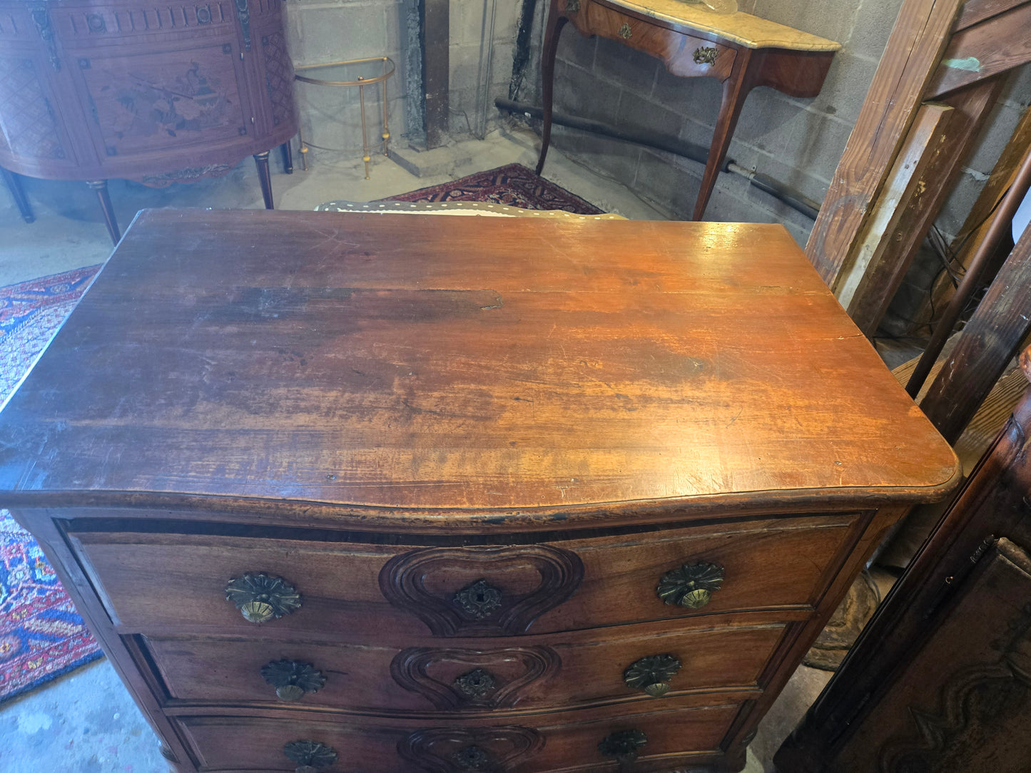 Late 18th-Century French Provincial Walnut Wedding Commode