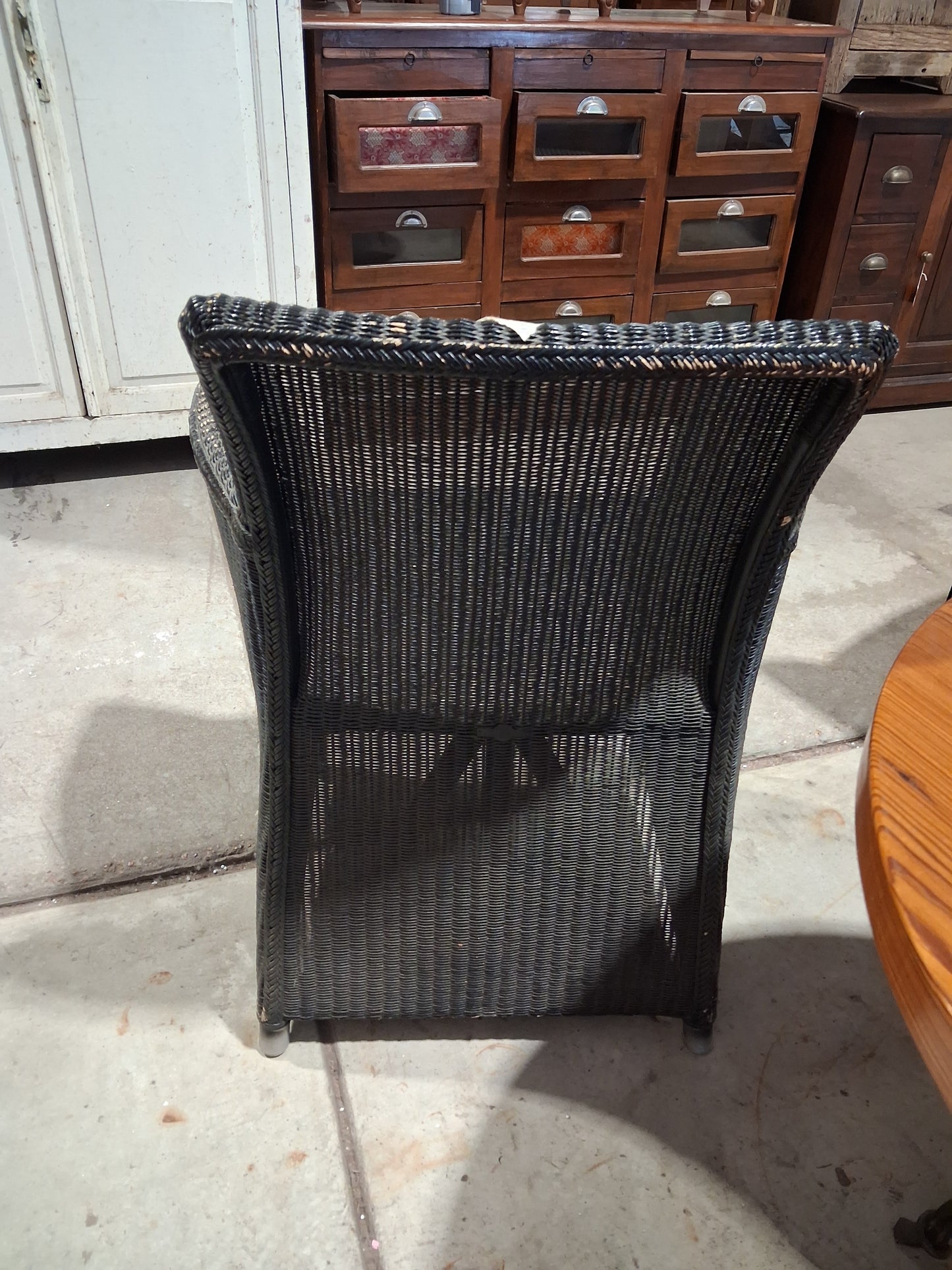 Black Lloyd loom armchair