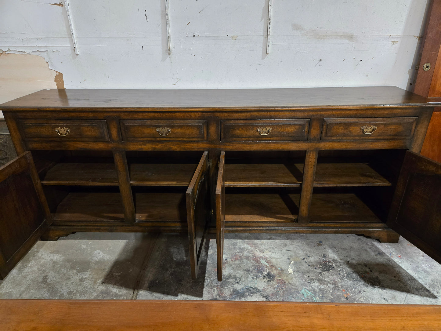 Early century Louis XV oak sideboard