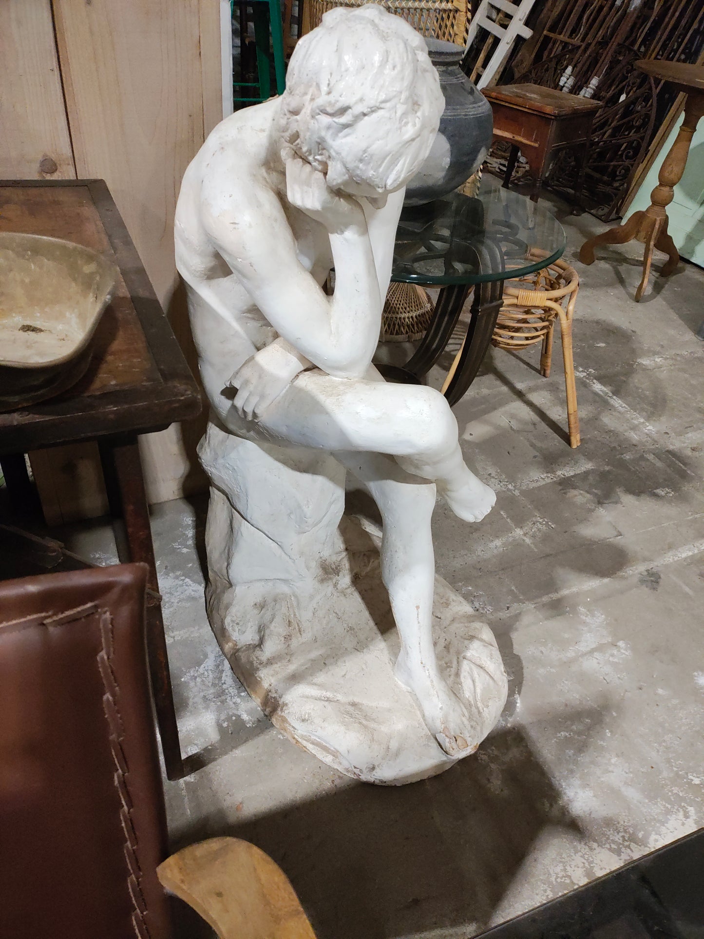 The Pondering seated nude man