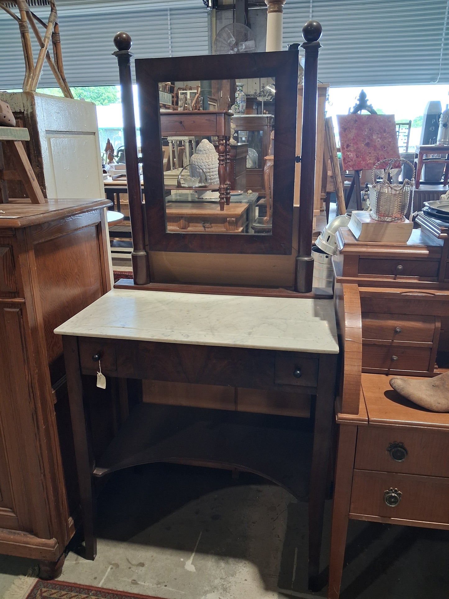 Mahogany vanity