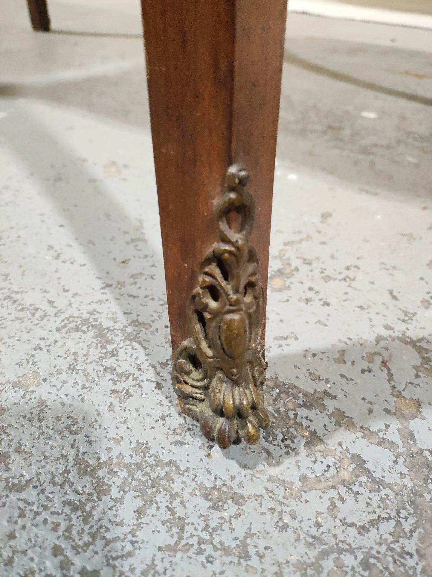 French Louis XV Style Marquetry Convertible Game Table with Chess & Backgammon
