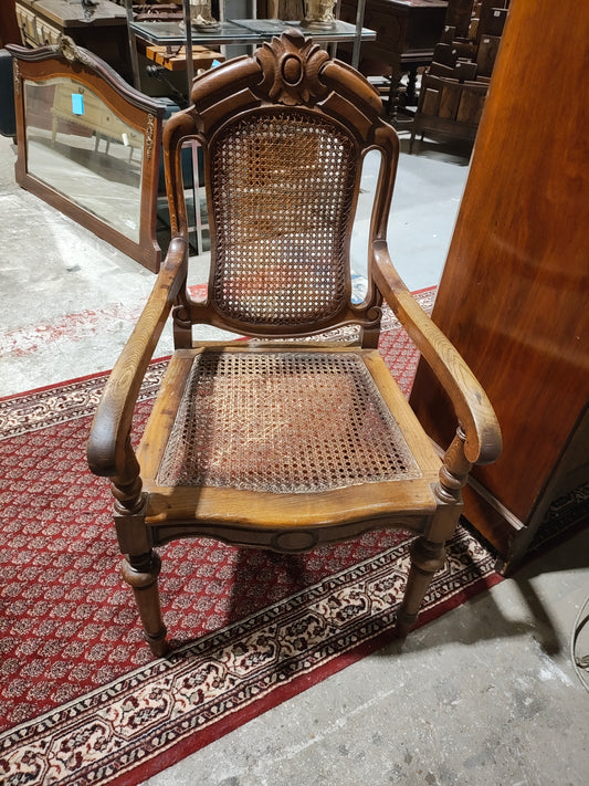 Early 1900s Louis XV caned armchair