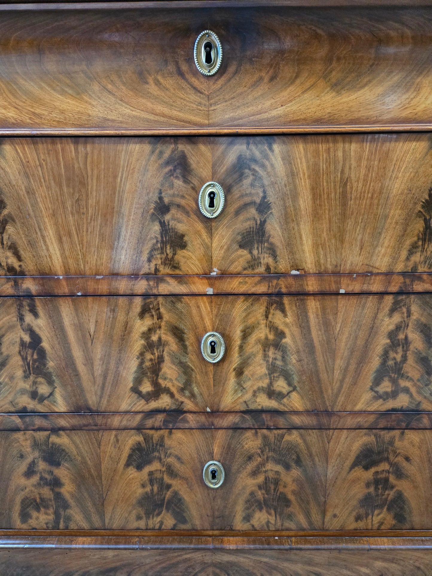 Mid 1800s Louis Phillippe commode with Marble