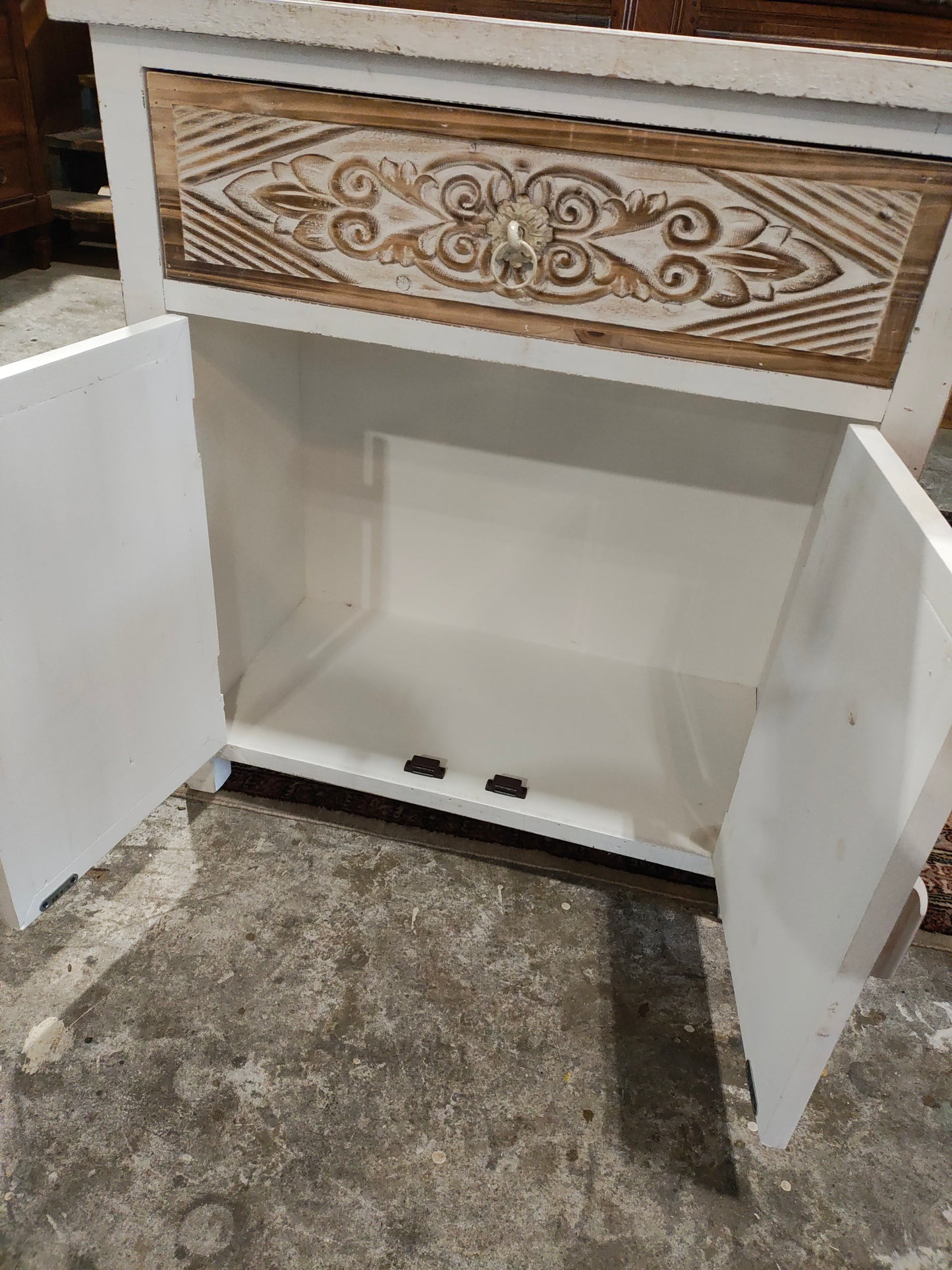Vintage rustic farmhouse nightstand