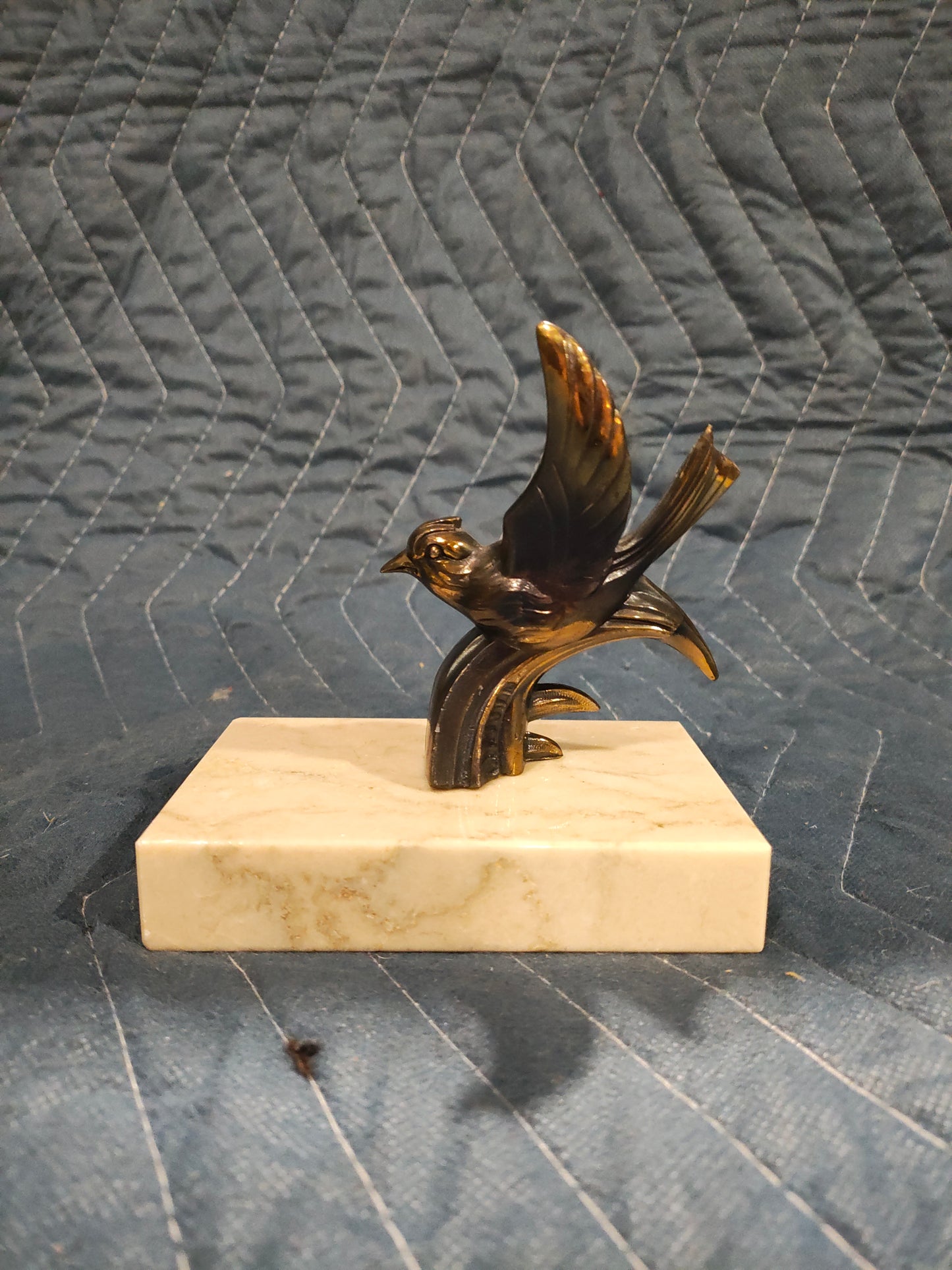 Pair of French Art Deco Chrome Bird Bookends, c. 1935