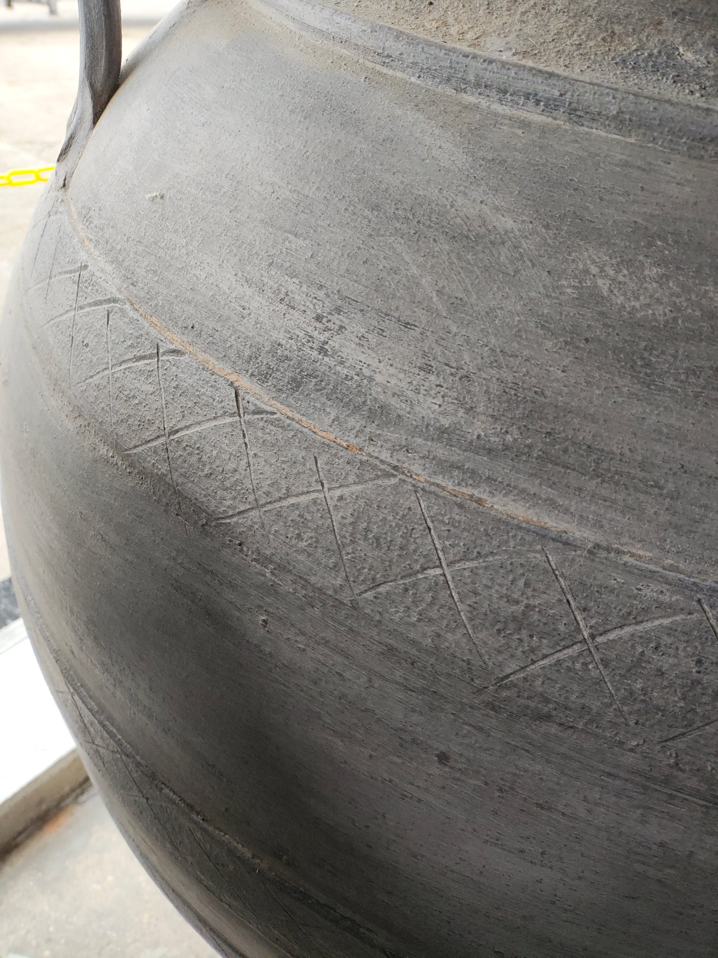 Monumental Hand-Thrown Mediterranean Style Olive Jar in Charcoal Patina