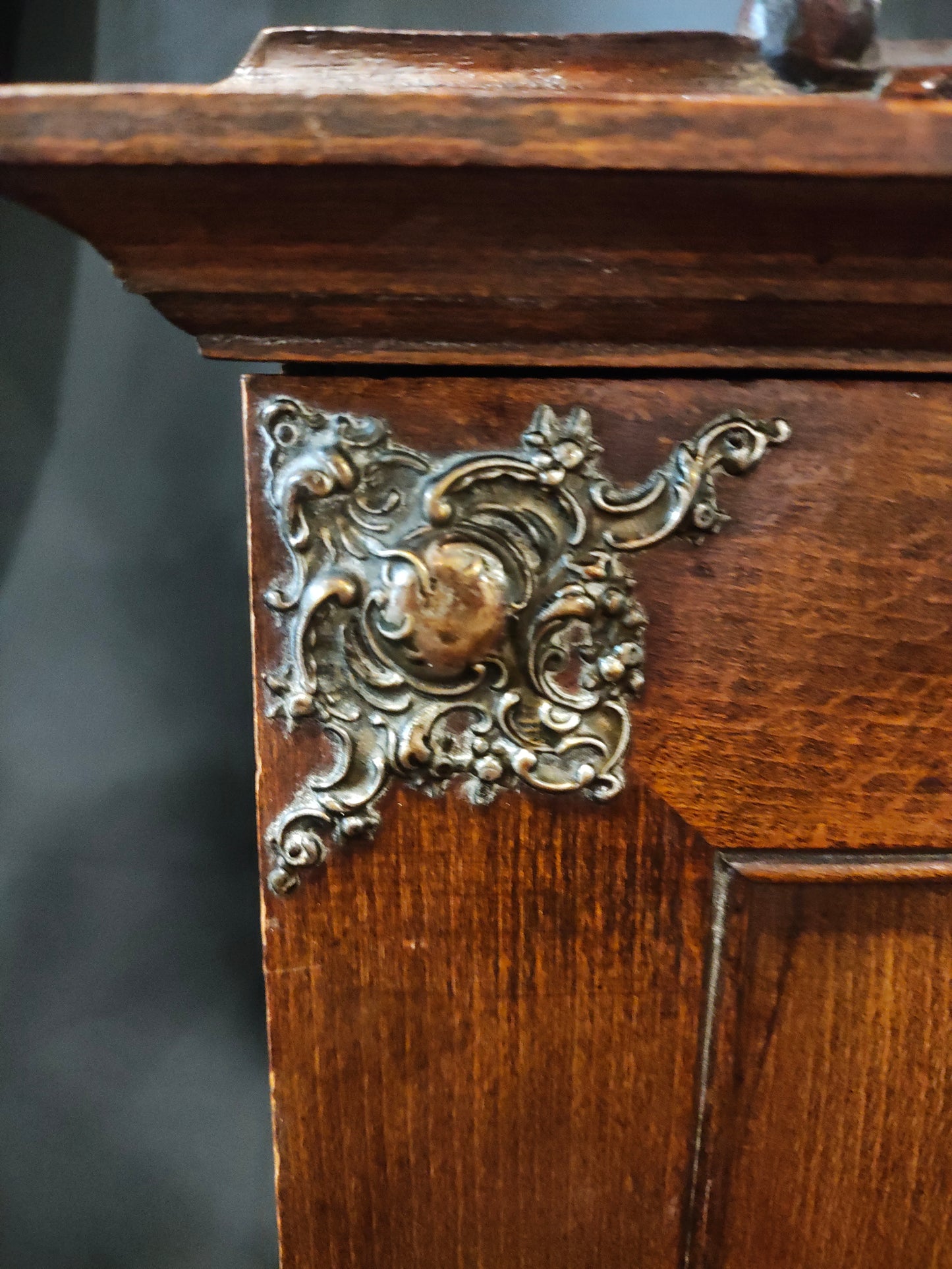 19th Century French Renaissance Revival Heraldic Knight Wall Cabinet / Comtoise Clock Case