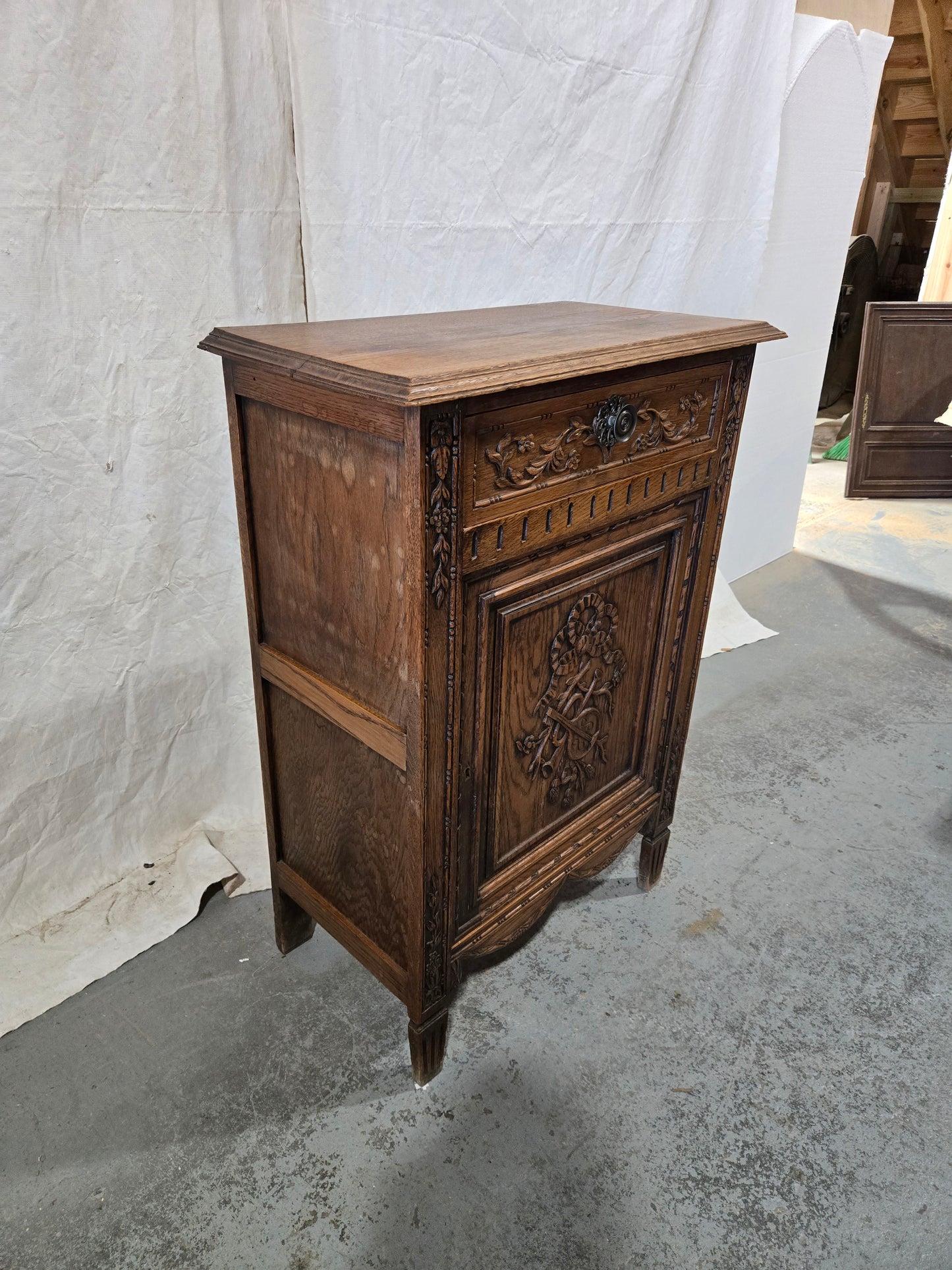 Early Century Louis XVI Oak Cabinet