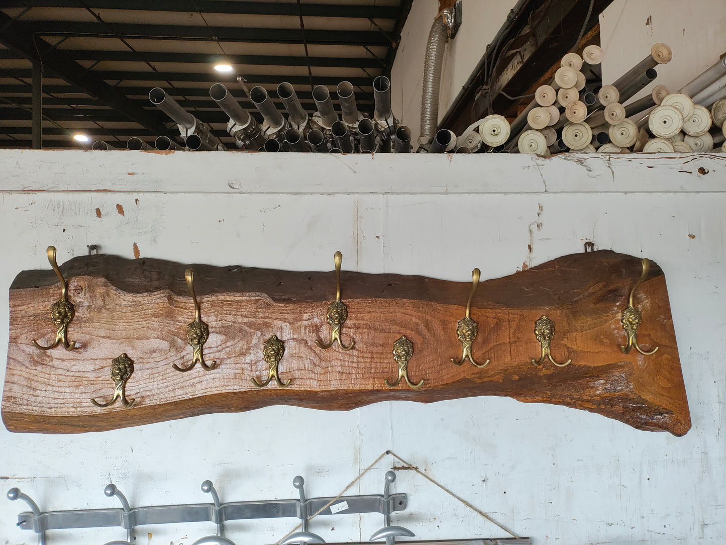 Live-Edge Wood Wall Coat Rack