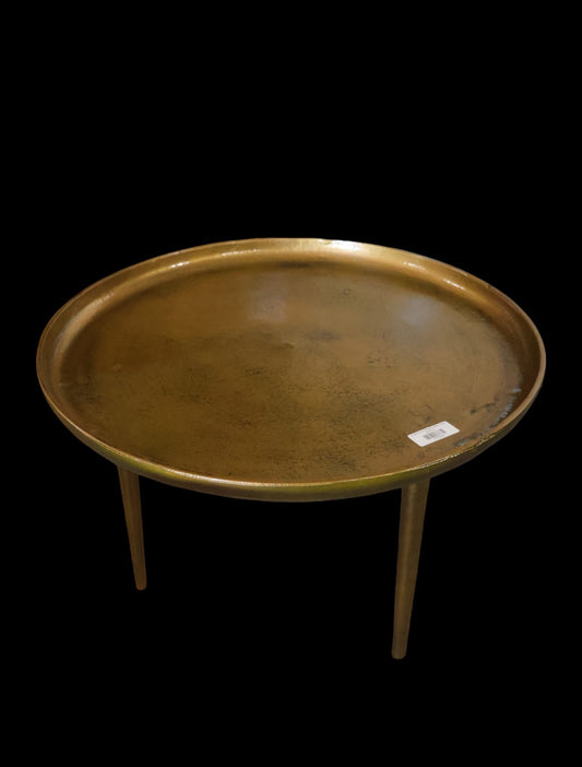 Small Round Brass Coffee Table