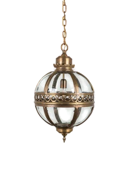 Prince brass and glass lantern